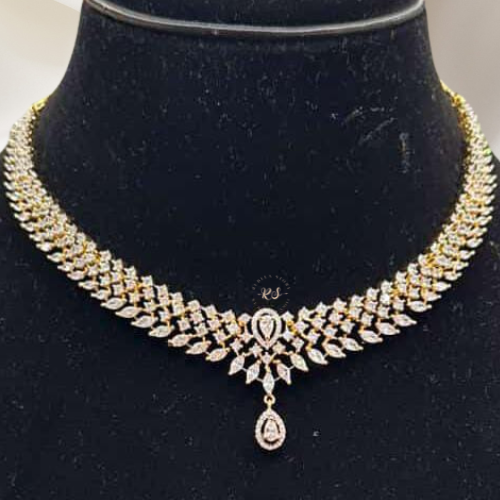 Real Look Golden Silver Diamond Set