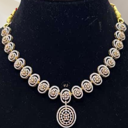 Real Look Golden Silver Diamond Set