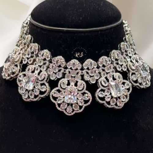 Silver Spark Real Look Diamond Set