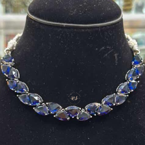 Blue Spark Real Look Diamond Neckline Set