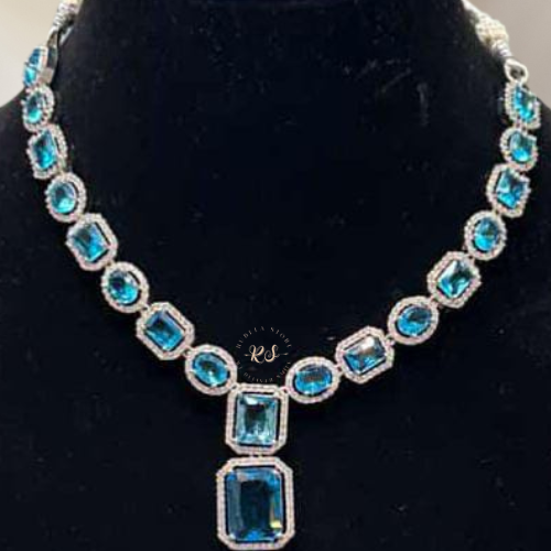 Sky Blue Glow Real Look Diamond Set