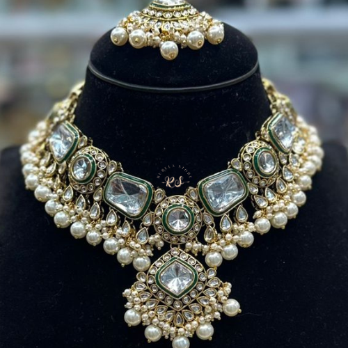Golden Glow Ankat Kundan Set