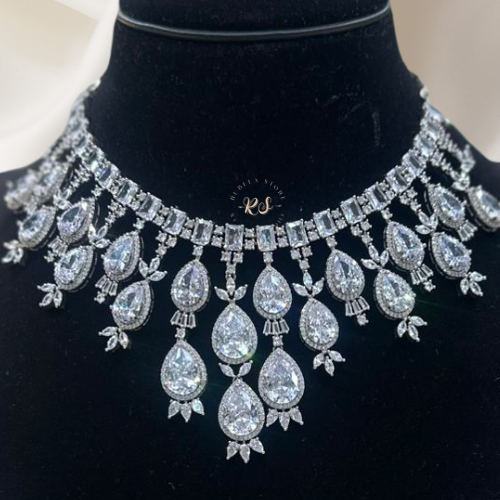 Elegant Real Look Diamond Set – Party Wear