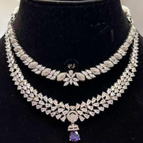 Real Look Diamond Double Layer Blue Set