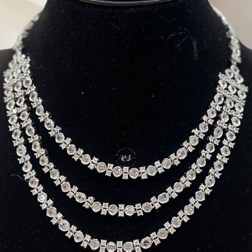 Triple Sparkle Diamond Look Set – Three Layer Design