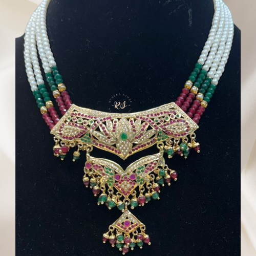 Classic Real Look Jadau Jewellery Set