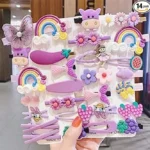 Multi Unicorn Ice Cream Hair Clips