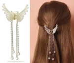 Golden Butterfly with tussle hair Clip