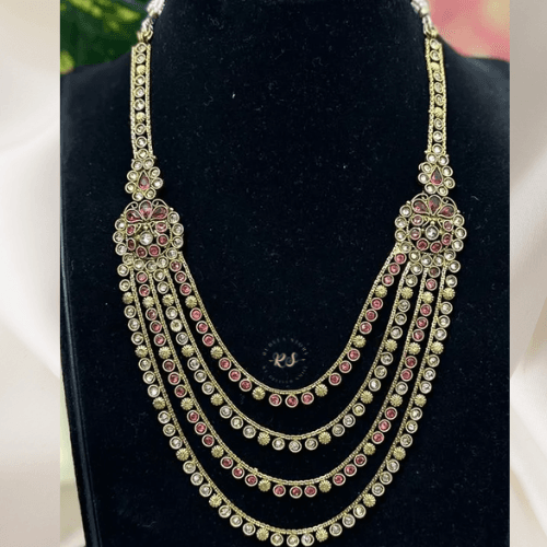 rubela store gold look jewellery best artificial jewellery - 2025-08-06T145614.551 Real Look Ruby Toda Set – Rubela Store - Image 1
