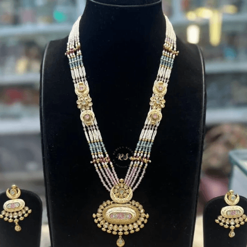 rubela store gold look jewellery best artificial jewellery - 2025-08-06T150124.055 Real Look Set with Meena Work – Rubela Store - Image 1