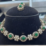 Regal Green Antique Set with Monalisa Stones & Earrings – Rubela Store Heritage Edition
