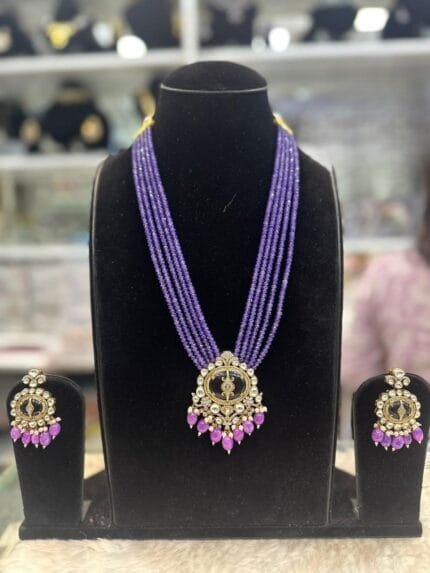 mosonite kundan set