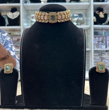 kundan mosonite set