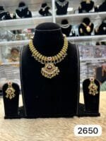 Real Gold Look Set with Tablet Stone – Premium Finish - Image 2