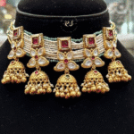 Rubela Real Look Golden Choker Set – A Touch of Royal Elegance