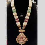 Rubela Real Look Golden Kundan Work Long Set – Royal Beauty in Every Detail
