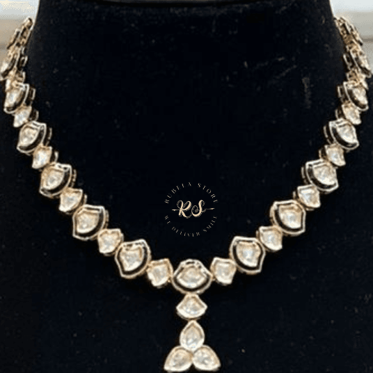 Untitled design (40) Rubela Elegant Real Look AC Kundan Set - Image 1