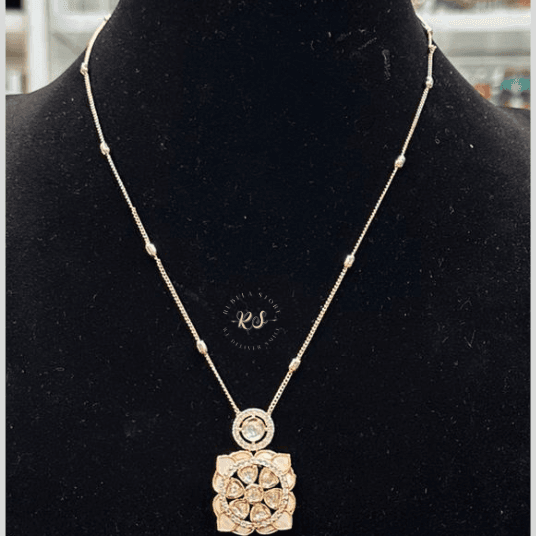 Untitled design (44) Rubela Elegant Real Look Mozonite Pendant Set ✨ - Image 1