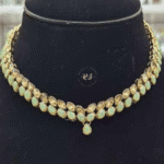 Rubela Golden Polki Mint Set – Shine with Royal Elegance