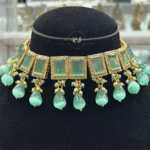 Rubela Golden Kundan Monalisa Mint Set – Royal Beauty, Modern Grace