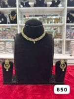 Rubela Golden Polki Mint Set – Shine with Royal Elegance - Image 2