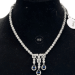 Real Look AD Silver Blue Stone Set – Sparkle with Rubela Store