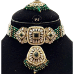 💚 Elegant Real Look Kundan Green Choker Set by Rubela Store