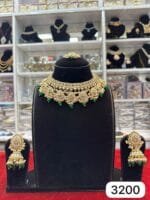 π Real Look Kundan Polki Green Set β A Royal Touch by Rubela Store - Image 2