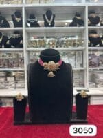 Royal Jadau Choker Set with Ruby Green Moti Glow - Image 2