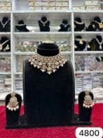 Real Look Golden Polki Set with Soft Pink Colour - Image 2