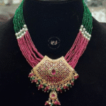 Royal Jadau Short Set with Ruby Green Moti Shine
