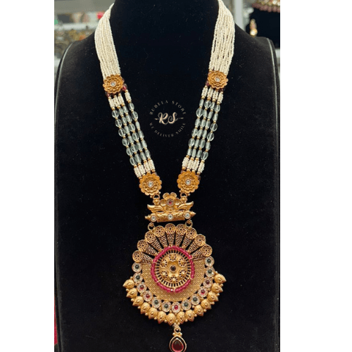 rubela store gold look jewellery best artificial jewellery (4) Real Look Pandent Set Simple Royal Elegance rubela - Image 1