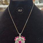 Real Look AD Ruby Stone Pendant Set Without Chain rubela