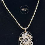 Elegant Diamond Look Pendant Set Without Chain