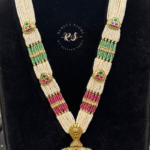 Elegant Real Gold Look Pendant Mala Set for Festive and Traditional Wear
