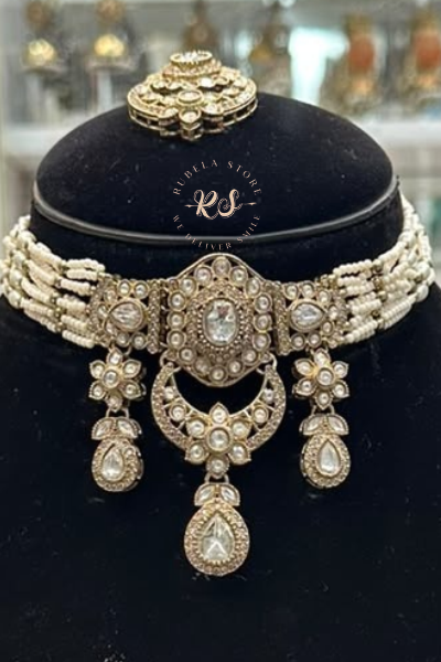 Untitled Design (5) Royal Kundan Polki Choker Set for a Timeless Ethnic Look - Image 1