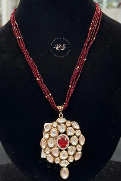 Untitled Design (5) Royal Charm Kundan Pendant Set for Elegant Looks - Image 1