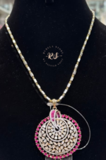Elegant Diamond Look Pendant Set Without Chain for Women