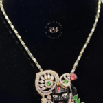Elegant Diamond Look Pendant Set Without Chain for Women