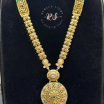 Elegant Real Gold Look Pendant Mala Set for Festive and Traditional Wear