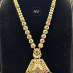 Elegant Real Gold Look Pendant Set for Women – Timeless Traditional Charm
