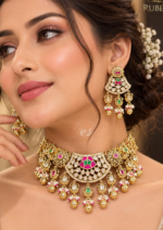 Royal Glow Real Gold Look Kundan Jewellery Set for Women