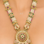 Real Gold Look Pendant Mala Set for a Royal Traditional Look