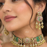 Real Gold Look Heritage Choker Set for a Royal Traditional Look