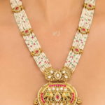 Real Gold Look Pendant Mala Set for a Royal Traditional Look
