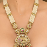 Real Gold Look Pendant Mala Set for a Royal Traditional Look