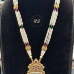 Royal Heritage Real Gold Look Pendant Mala Set