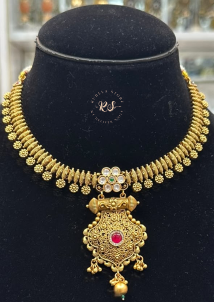 Elegant Real Gold Look Jewellery Set for Women