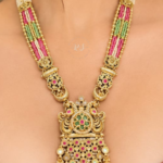 Real Gold Look Pendant Mala Set for a Royal Traditional Look