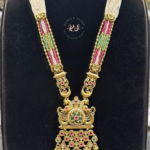 Royal Real Gold Look Heritage Pendant Mala Set for Traditional Wear